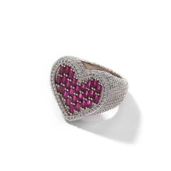 Colored Heart Stone Ring