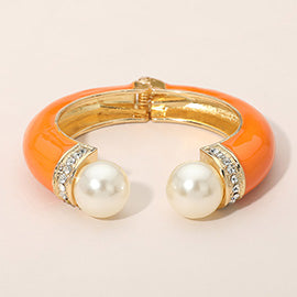 Chunky Pearl Tip Bangles