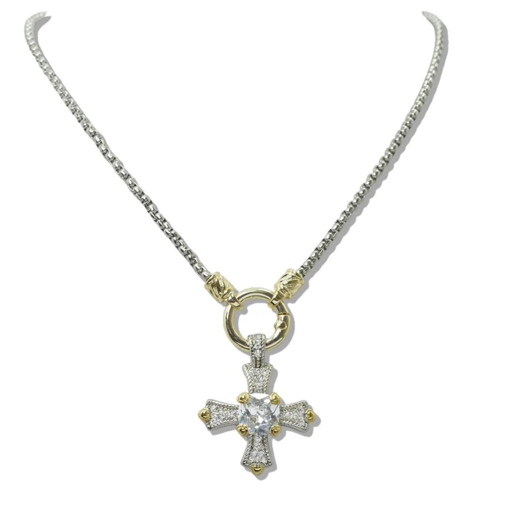 Cross By My Heart Necklace