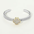 Bling Clover Cuff