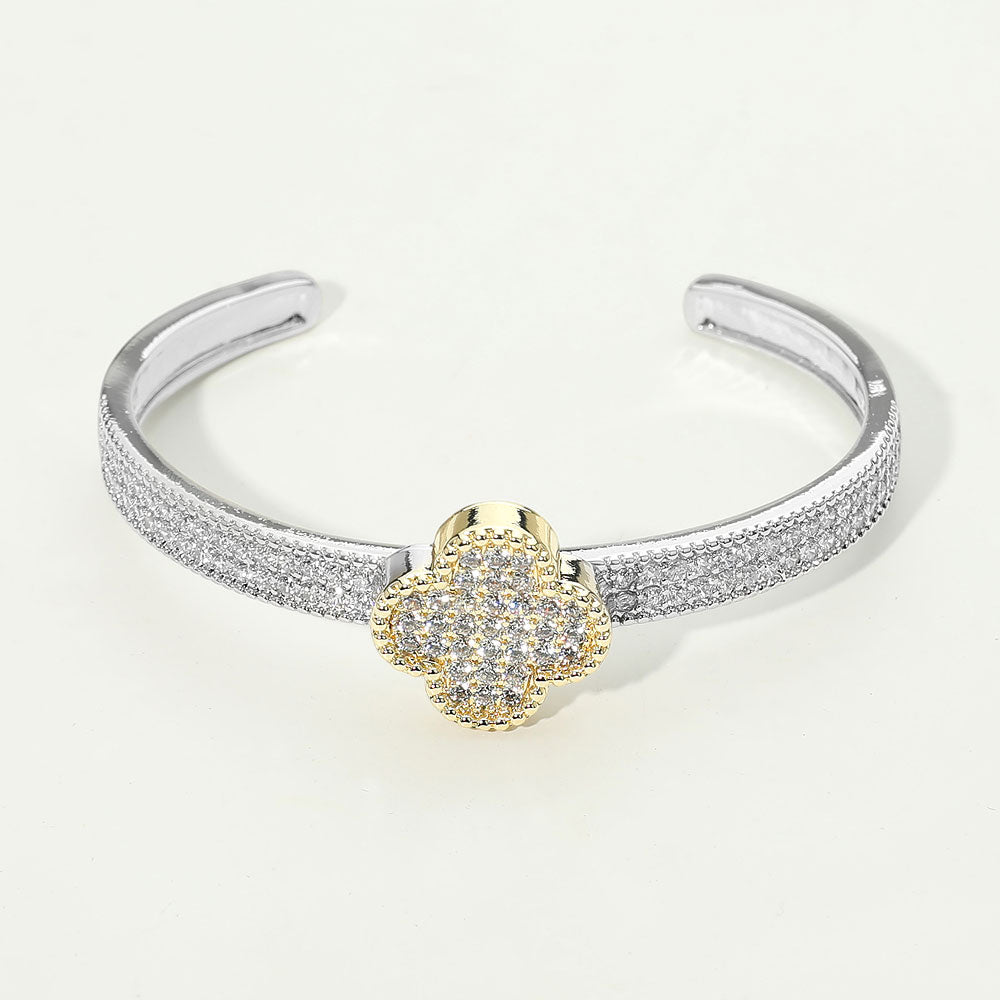 Bling Clover Cuff