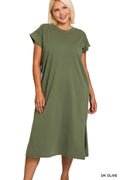 Split Sides Midi Tshirt Dress
