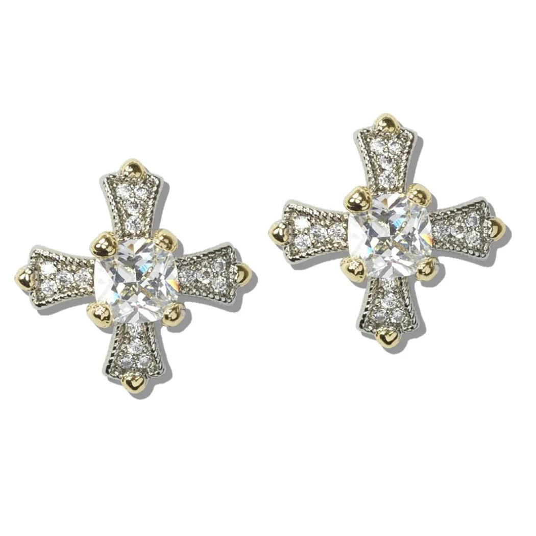Cross by My Heart Earrings
