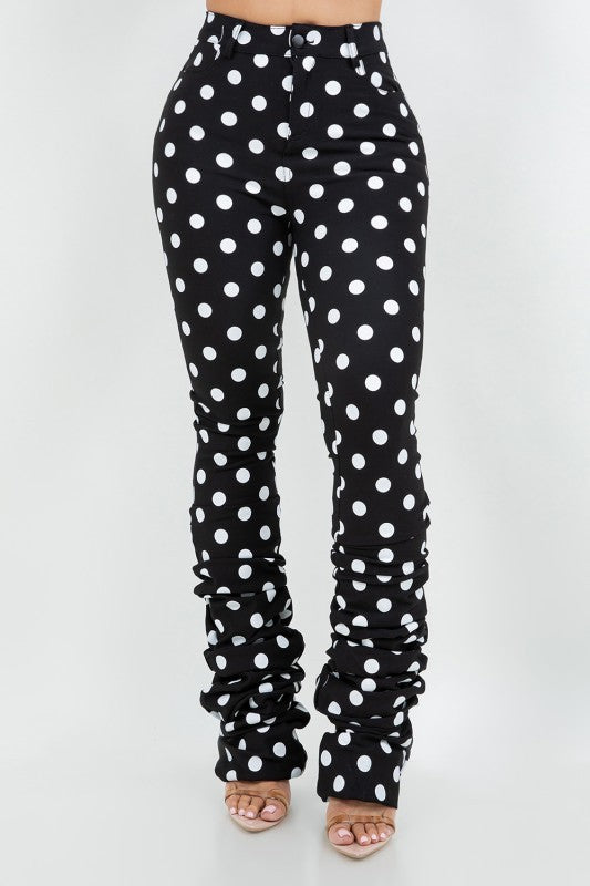 Stacked Dot Pants