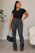 Stacked Dot Pants