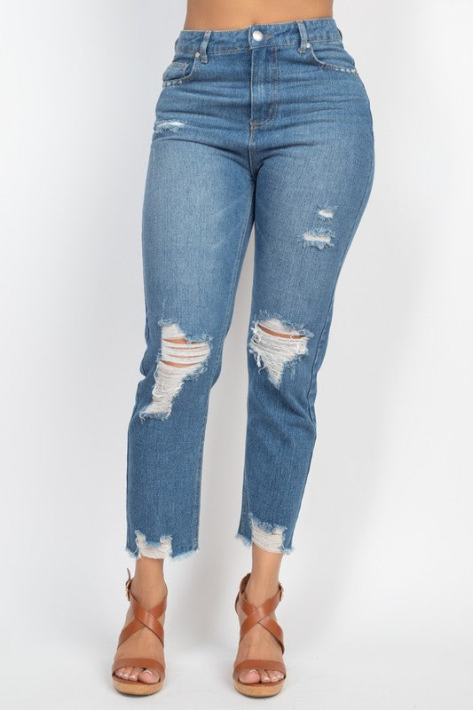 Lola Distress Boyfriend Jeans