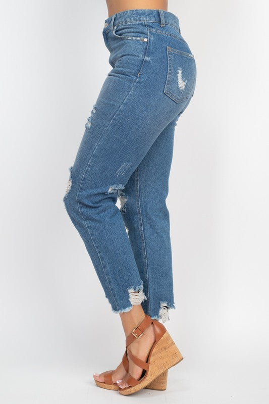 Lola Distress Boyfriend Jeans